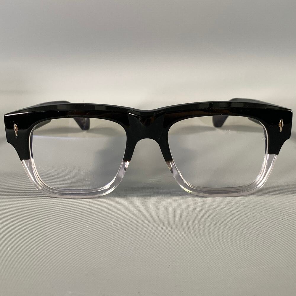 JACQUES MARIE MAGE Black Clear Acetate Glasses